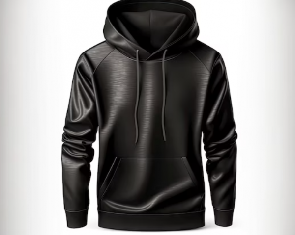 Hoodie dengan Bahan Berkilap